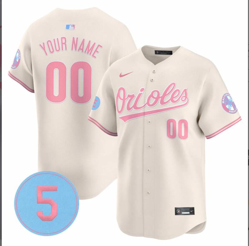 Men Baltimore Orioles Custom cream 2024 Nike MLB jersey->indianapolis colts->NFL Jersey